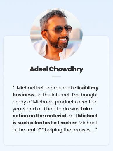 Student testimonial showing affiliate commission earnings screenshot